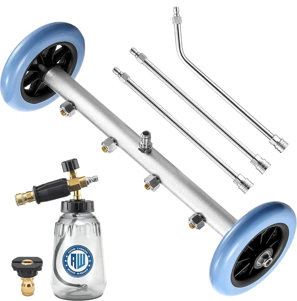RIDGE WASHER Pressure Washer Undercarriage Cleaner, with Foam Cannon