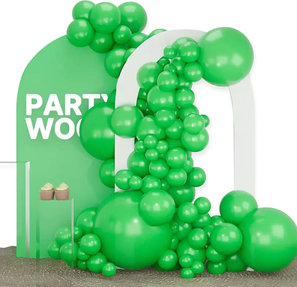 PartyWoo Green Balloons 100pcs Different Sizes of 36 18 12 10 5 Inch