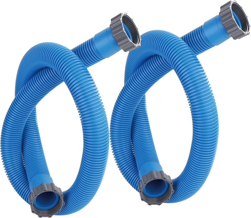 Pool Hoses for Above Ground Pools 1.5" x 59" Pool Pump Hose Filter Pumps Replacement Hose Accessories Fits for Intex Filters Pump Above Ground Pools Sand Filter, 2 Packs
