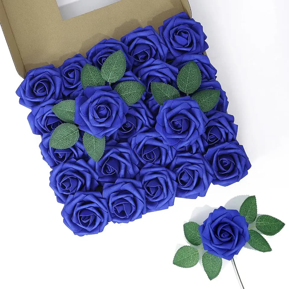 25 Stück Künstliche Rosen Schaumstoff-Rosenköpfe für Hochzeit Heimdekor