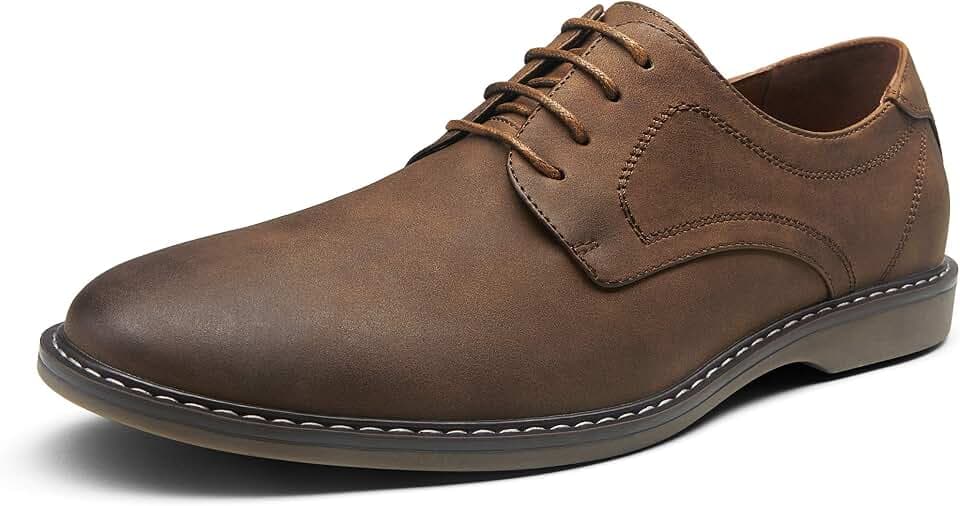 Jousen Men's Casual Dress Shoes Retro Oxfords Business Comfort Formal Shoes