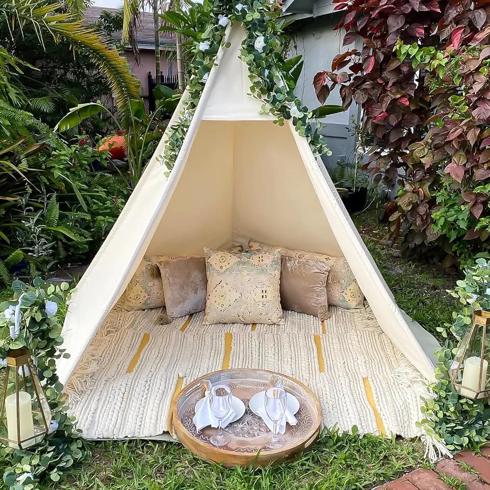 Teepee for Kids, Huge Teepee, Large Tall, Adult Tent with Foldable Poles
