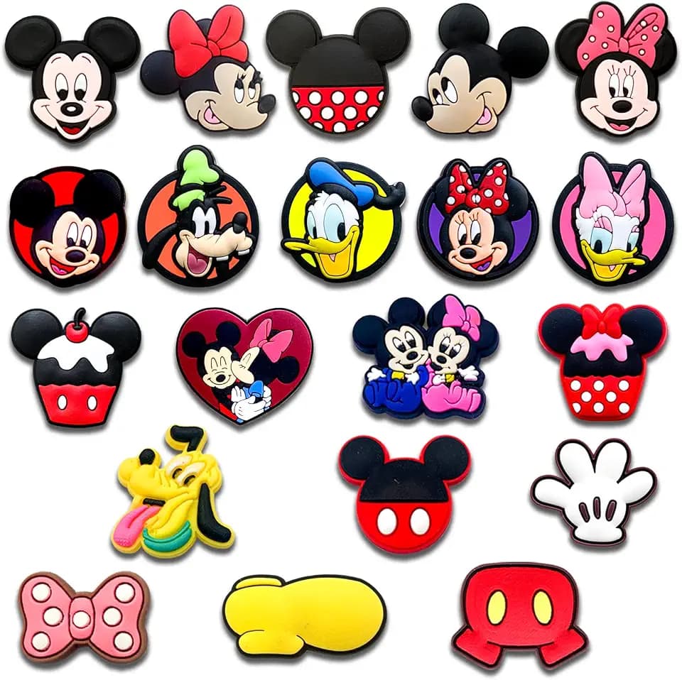 15,20,21Pcs Cartoon Shoe Decoration Charms for Croc Clog Sandals
