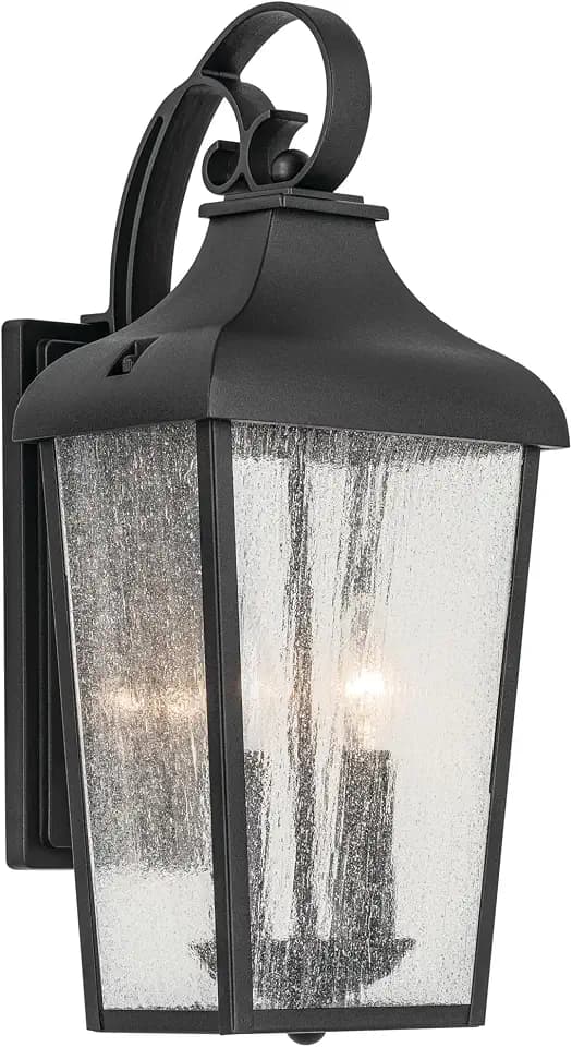 Kichler Forestdale Outdoor Wall Light, Textured Black