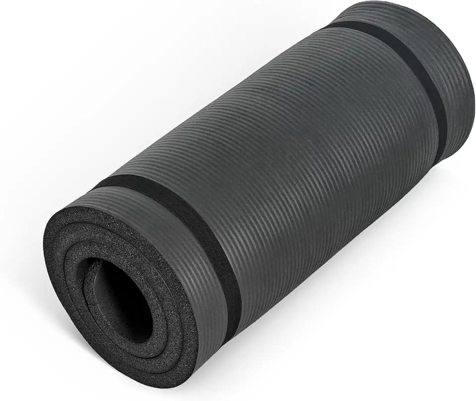 CAP 1" Extra Thick Yoga Mat, Exercise Mat with Strap, Multiple Colors