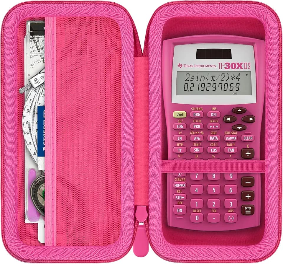 khanka Carrying Case for Texas Instruments TI-30Xa / TI BA II Plus/TI-30XIIS /TI-30XS MultiView/TI-36X Pro Engineering Scientific Calculator, Case Only (Pink)