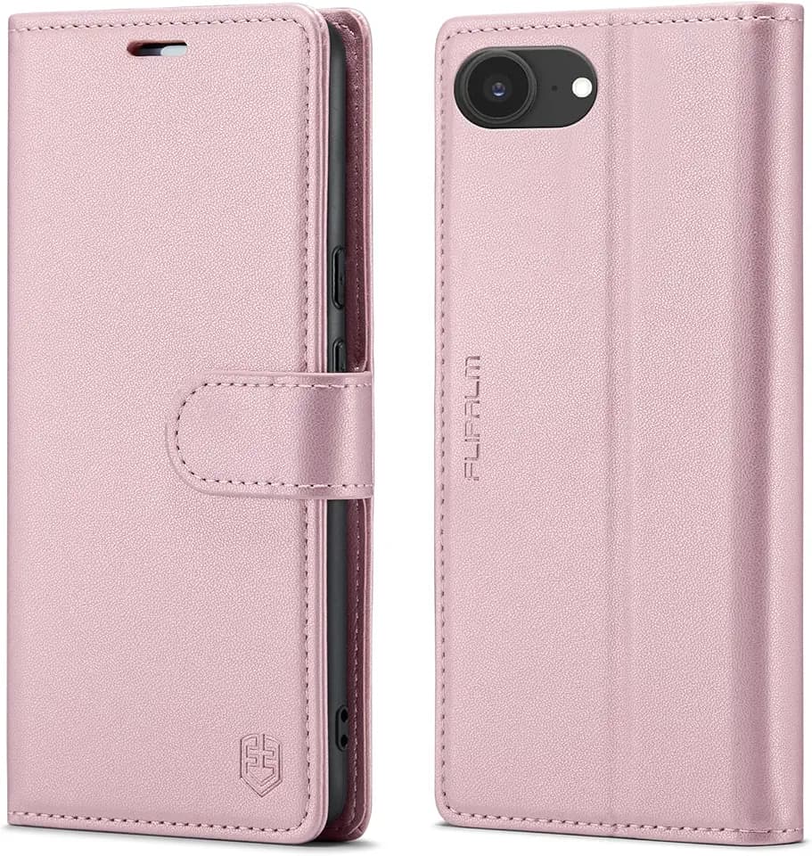 FLIPALM Wallet Case for iPhone 16e, Pink