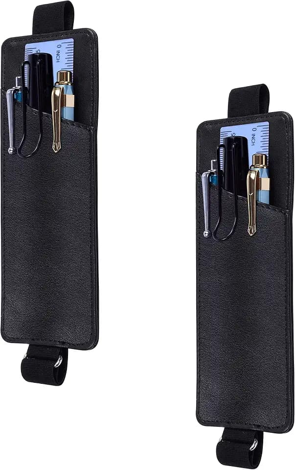 Wisdompro 2Pcs Elastic Pen Holder for Notebook, Journal Pencil Pouch