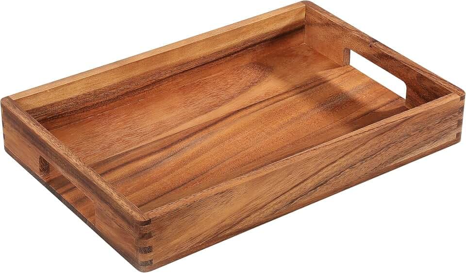 Zassenhaus Serviertablett Akazienholz mit Griffen, 42×28×6 cm