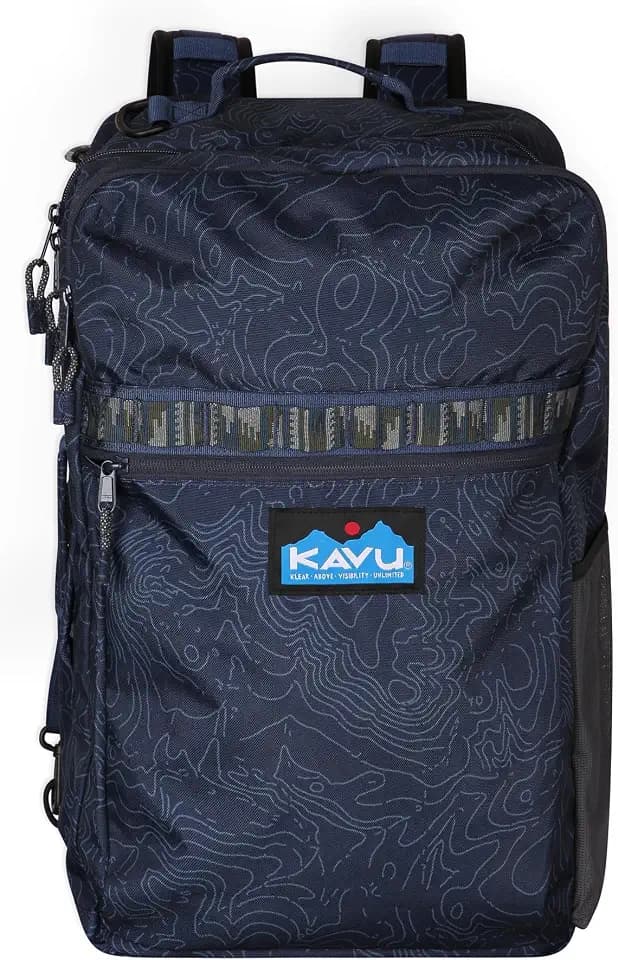 KAVU Hauler Hills Travel Backpack-Navy Topo