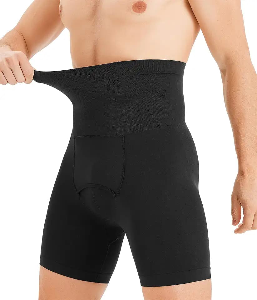 Nebility Shapewear Boxershorts Herren Bauchweg Unterhose Hohe Taille Kompressionsshorts Nahtlos Figurformende Retroshorts Bauchkontrolle Body Shaper Männer