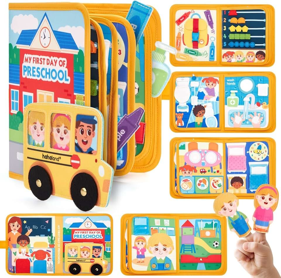 hahaland Busy Book Preschool Learning Activities, First Day of School Gifts