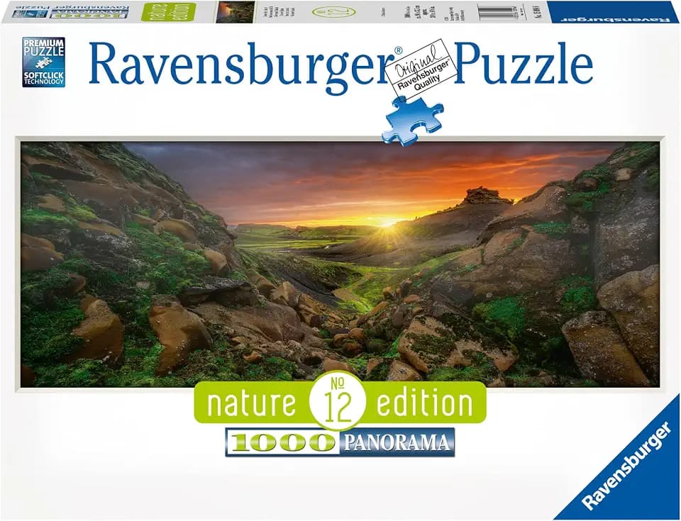Ravensburger 15094 Disney 15094-Sonne über Island-1000 Teile Puzzle für Erwachsene und Kinder ab 14 Jahren, Landschaftspuzzle im Panorama-Format, White