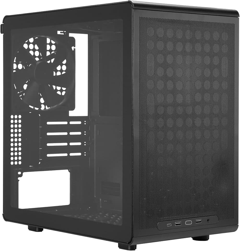 Cooler Master Q300L V3 Micro-ATX PC Case, High Airflow, Tempered Glass