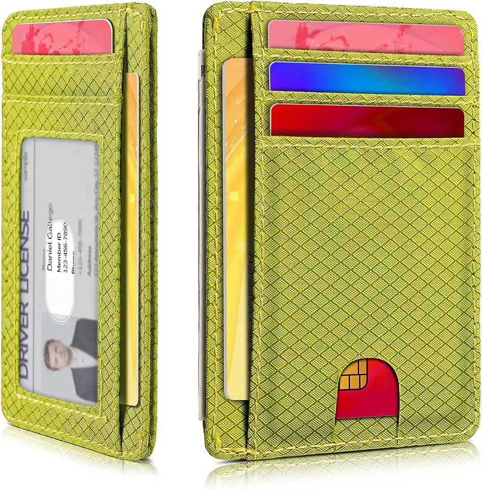 Artpaxy Slim Wallet for Men & Women, Minimalist Front Pocket Card Holder for Travel, RFID Blocking, Water Resistant Nylon Wallet for ID & Cash & Credit Card