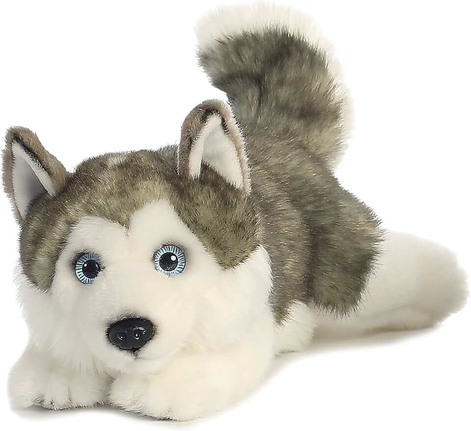 Aurora Miyoni 11" Husky Lying Realistic Stuffed Animal