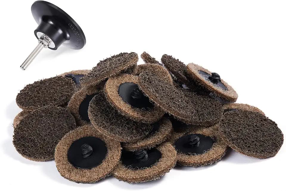 S SATC 25PCS Quick Change Disc, 2 Inch Sanding Discs Surface Conditioning Disc for Die Grinder Surface Prep Strip Grind Polish Burr Finish Rust Paint Removal (Coarse)