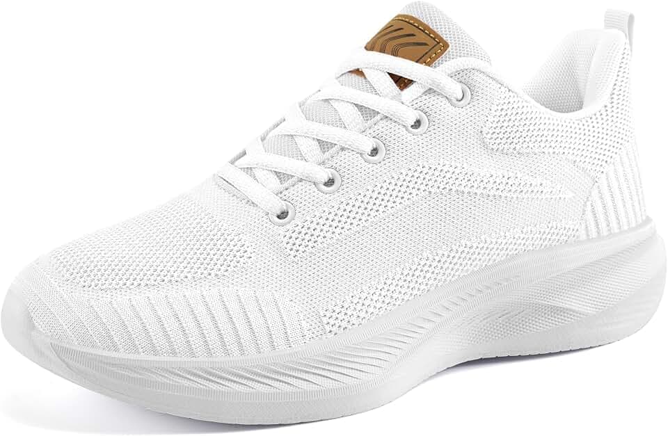Womens Casual Walking Shoes: Comfortable Knit & Slip-Resistant for Daily Wear - Breathable & Lightweight for All-Day Relief - Age 25-50