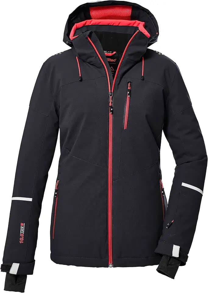 Killtec Damen Ksw 81 Wmn Ski Jckt Skijacke/Funktionsjacke mit abzippbarer Kapuze und Schneefang