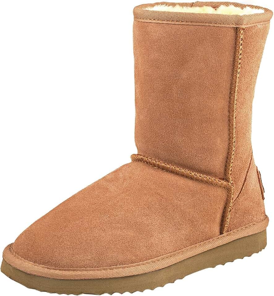 Shenduo Damen Mittelhohe Schneestiefel Wasserdicht