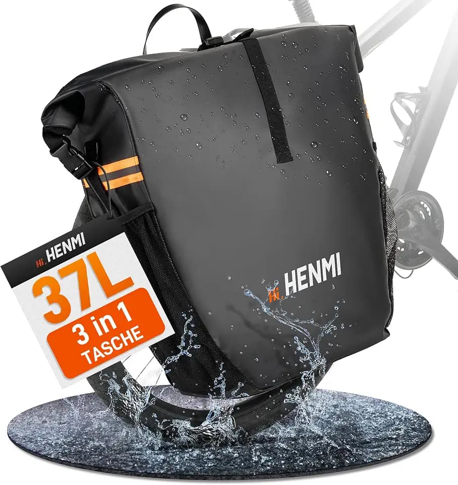 HENMI Fahrradtasche für Gepäckträger 37L
