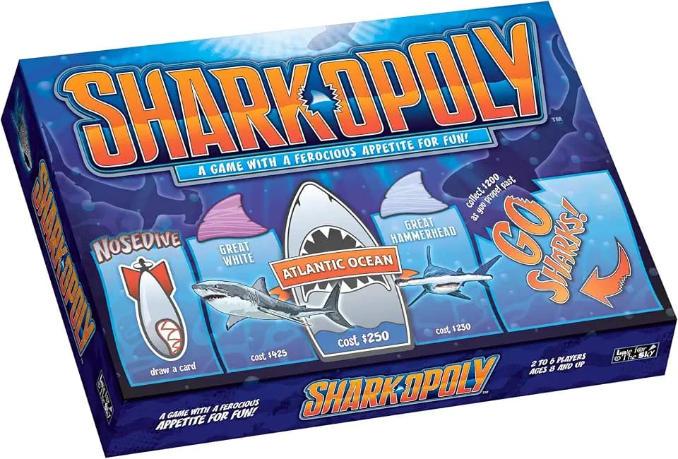 Late for The Sky Sharkopoly - Ocean Property Trading Board Game