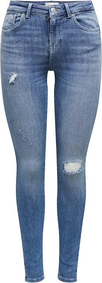 ONLY Female Skinny Jeans ONLPOWER Mittlere Taille Skinny Fit Jeans