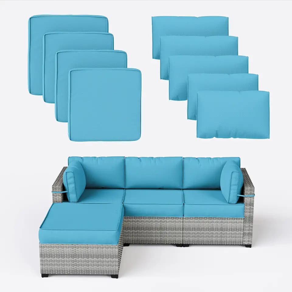 9 Pcs Outdoor Patio Cushions Covers Replacement Sets, Covers Only