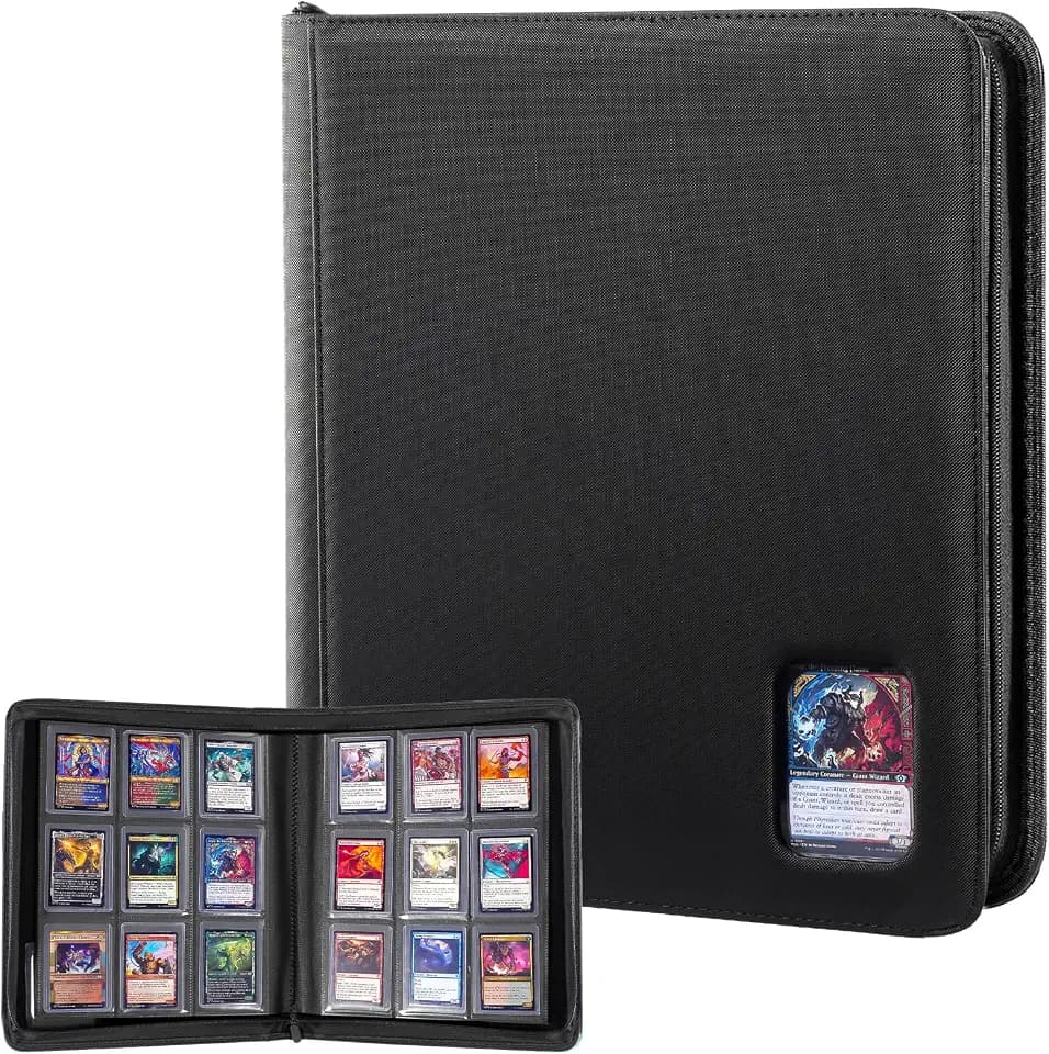 ProCase Top Loader Binder, 9 Pocket Holds 324 Toploaders, Black