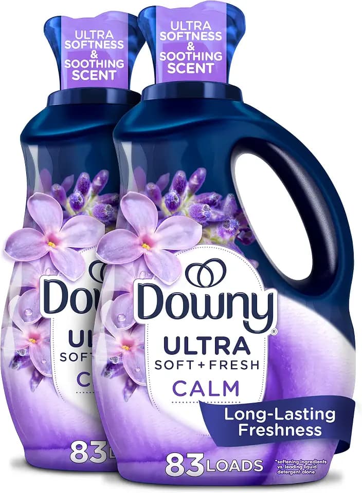Downy Infusions CALM Liquid Fabric Softener, Soothing Lavender And Vanilla Bean, 56 Fl Oz, Fabric Conditioner For Softness And Scent, Pack of 2