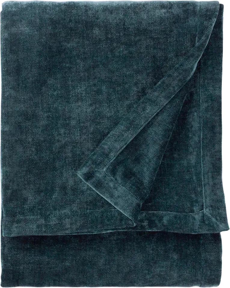 Yard Heavy Chenille Throw – Luxuriöse, weiche Samt-Dekodecke für Bett oder Sofa (Navy Blue – 150x200cm)