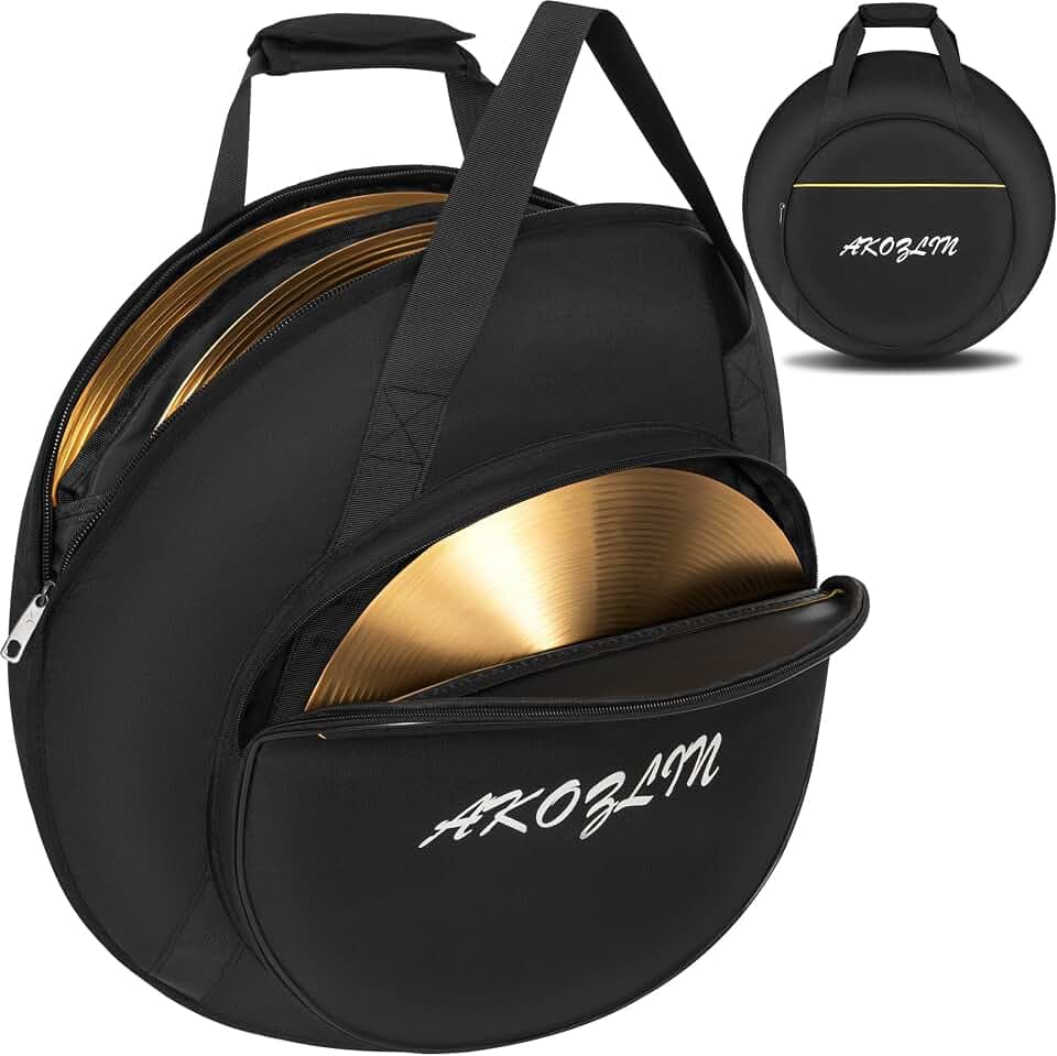 AKOZLIN 21" Cymbal Gig Bag with Carry Handle,5mm Padded Protection