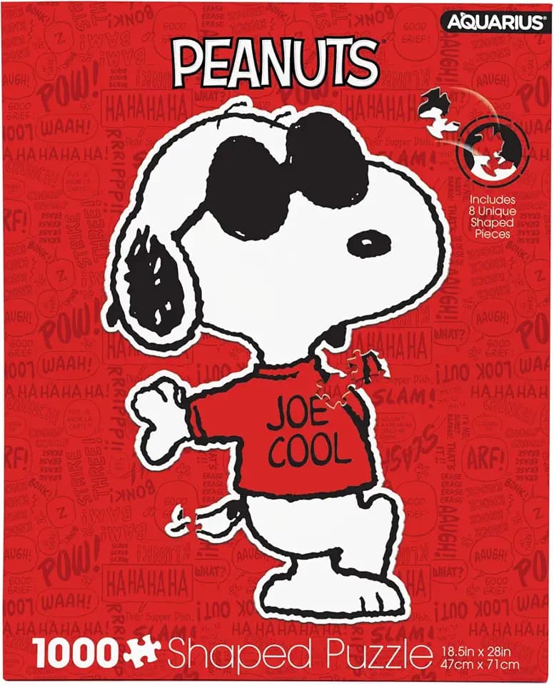 AQUARIUS Peanuts Snoopy Joe Cool Uniquely Shaped 1000 Piece Jigsaw Puzzle