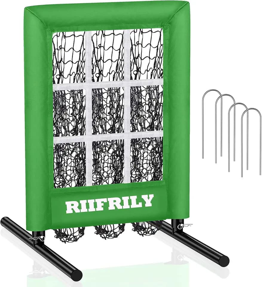 RIIFRILY 9 Hole Baseball Pitching Net with Pitching Target Pockets
