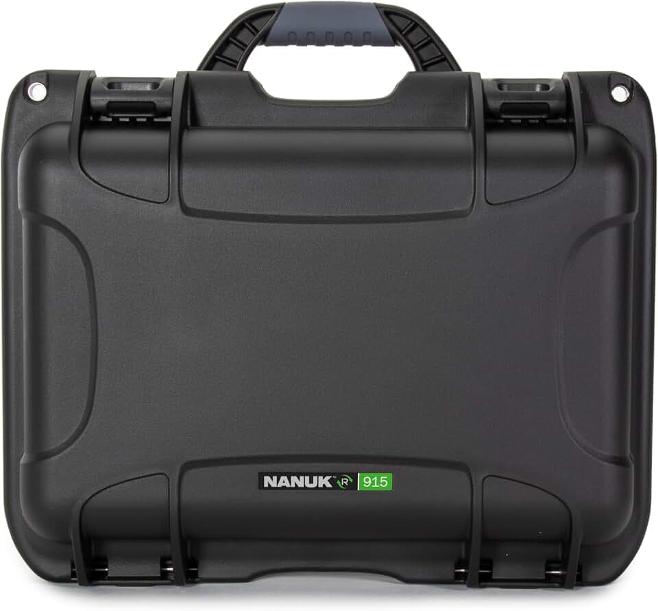 NANUK R 915 Eco-Friendly Waterproof Hard Case with Foam, Black