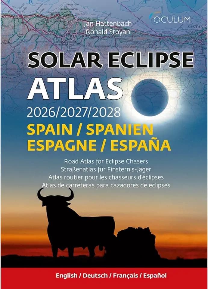 Solar Eclipse Atlas 2026/2027/2028: Spain/Spanien/Espagne/España - English/Deutsch/Français/Español