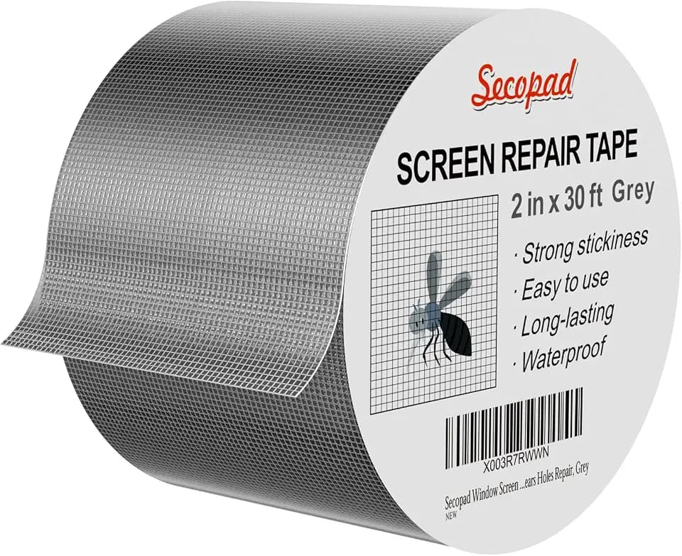 Secopad 2" x 360" (30FT) Screen Repair Tape, Screen Repair Kit, Grey