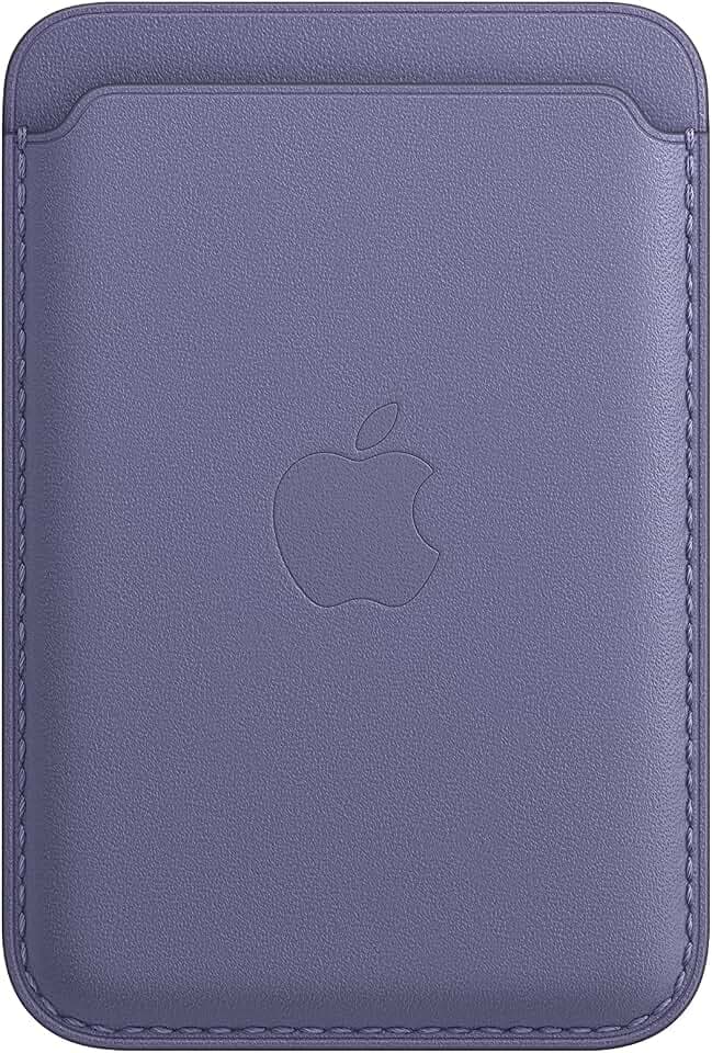 Apple Leather Wallet with MagSafe (for iPhone) - Now with Find My support - Wisteria