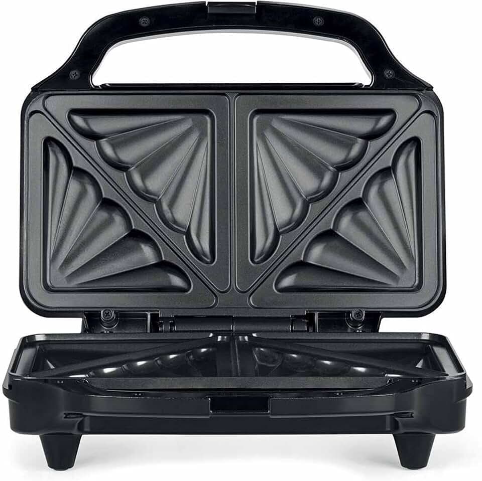 Petra Sandwichmaker XXL 900W, Sandwichtoaster mit Antihaftbeschichtung, XL Toaster für Extra Dicke Sandwiches, Doppelplatten mit Cool-Touch-Griff, BPA-Frei