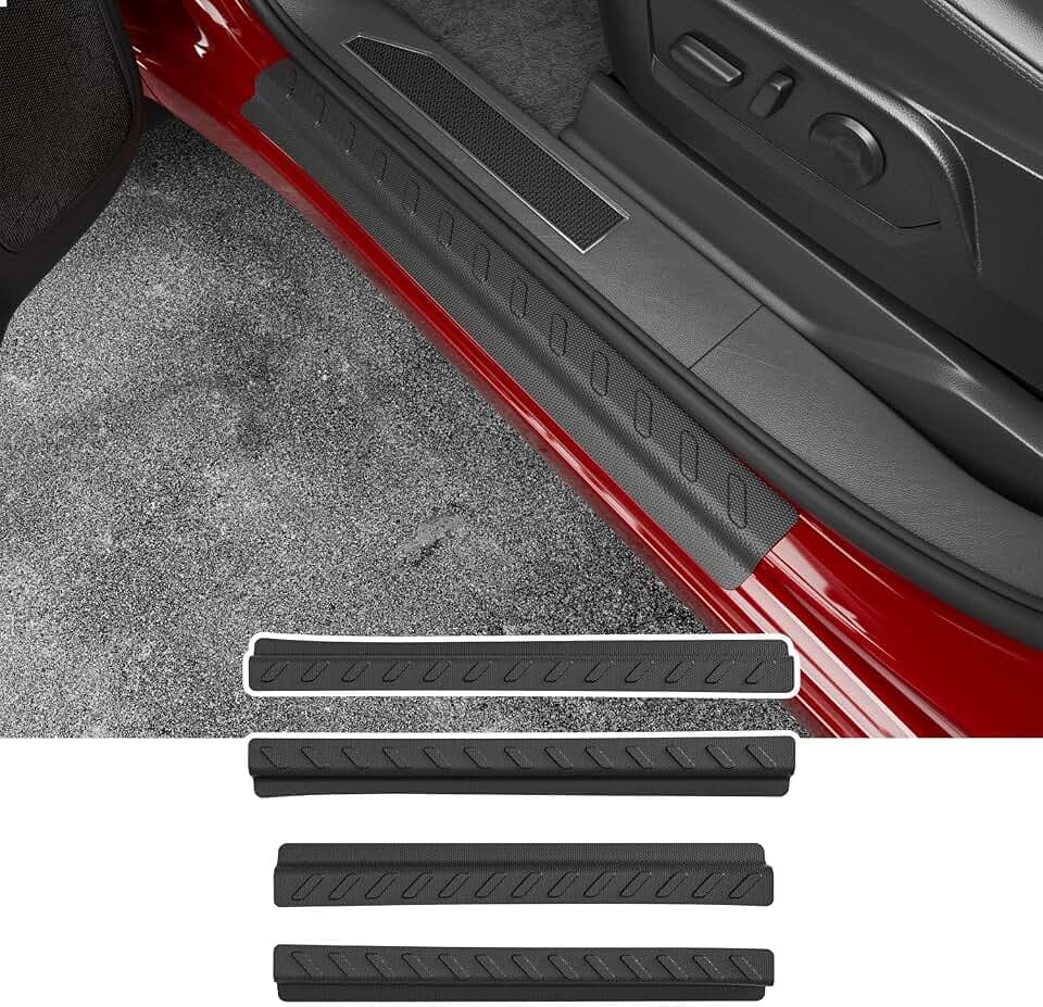 4PCS Door Sill Protector Compatible with 2019-2026 Chevy Silverado