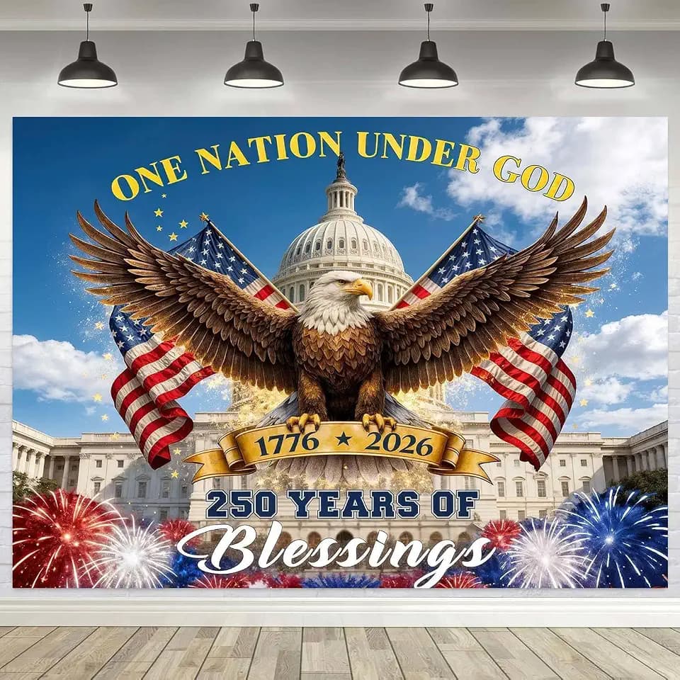 Flag Backdrop Background for Photography 4th of July Photo Backdrop Independence Day for Photoshoot Bald Eagle Background Screen USA Flag Patriotic Video Recording Parties Curtain 7 x 5 ft
