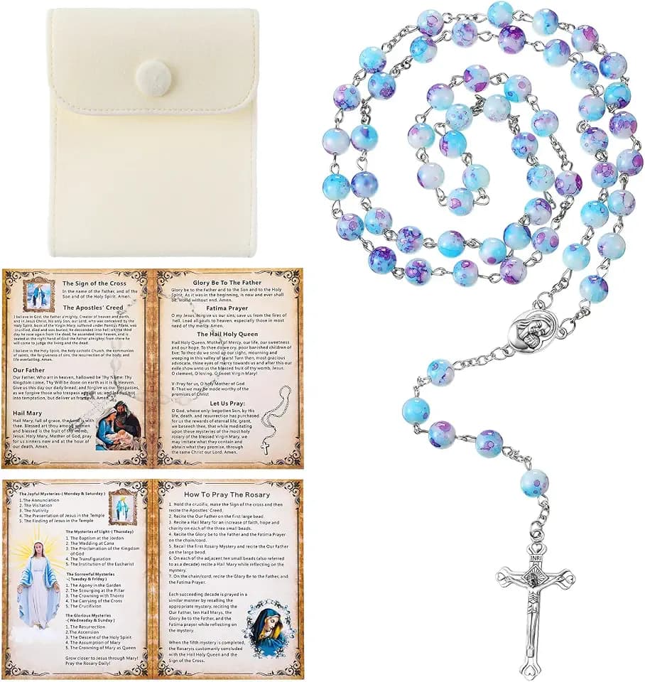 Quelay Rosary Catholic for Women Prayer Card