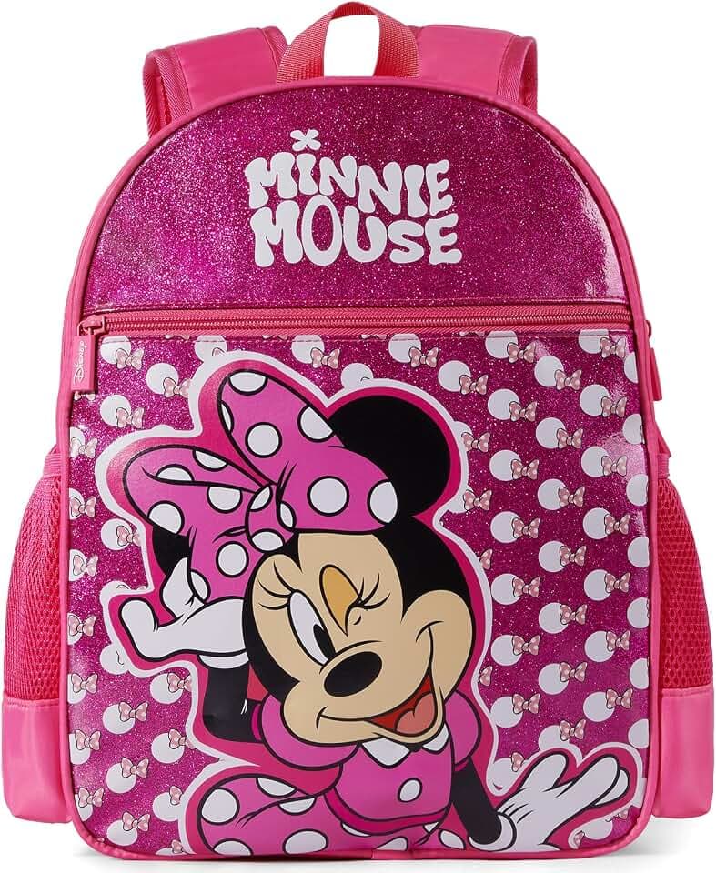 Disney Minnie Mouse Girls Backpack for Elementary Kindergarten, Medium 12L