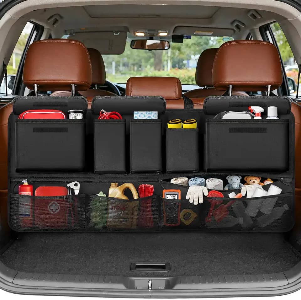 Trunk Organizer for SUV, Car Organizers and Backseat Hanging Storage,Black