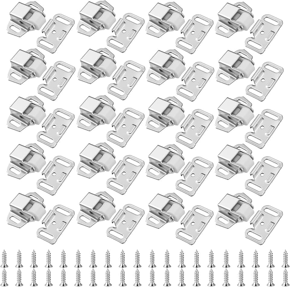 LEIFIDE 20 Pack Hardware Roller Wheel Cabinet Latches and Catches