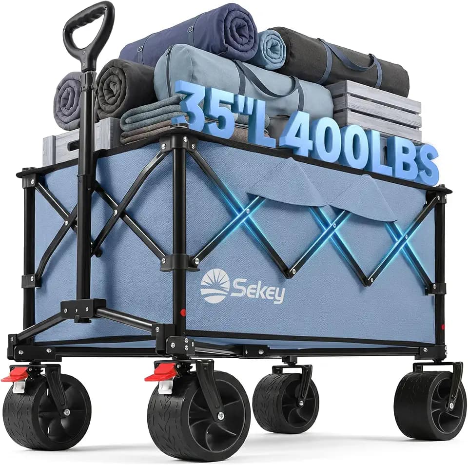 Sekey 250L Beach Wagon, 400 lb Capacity, Foldable, All-Terrain Wheels