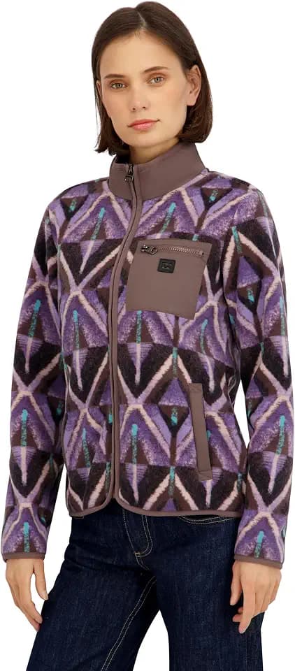 Billabong Women's Sherpa Bonded Tie Dye Polar Fleece Jacket