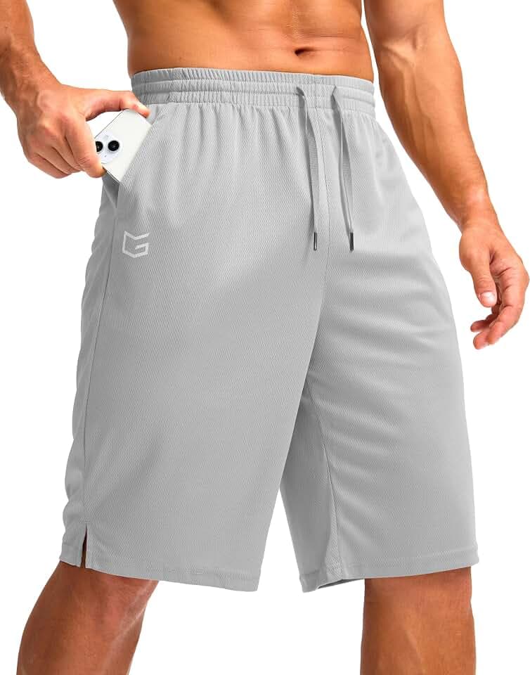 G Gradual Men's Athletic Shorts with Pockets 9"/ 11" Long Basketball Shorts