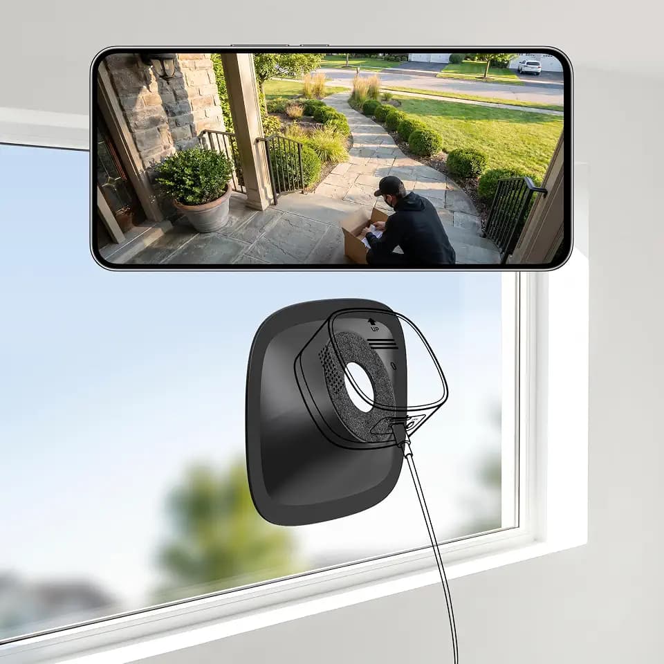 No Reflection Window Camera Mount, (Only Mount), 4-Way Angle Adjustment, Damage-Free Installation, (Not Magnetic), Works on Windows & Glass, for IdeaBeam, Girafit, vebiliki, WYZE Window Camera