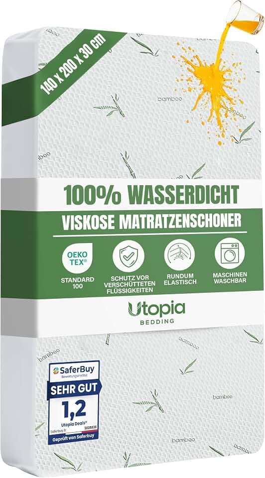 Wasserdicht Viskose Matratzenschoner 140x200x30 cm, Viscose Matratzenbezug